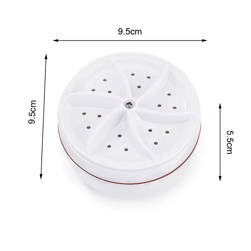 TurboClean™ Mini Washer: USB-Powered Ultrasonic Laundry Solution for Home & Travel