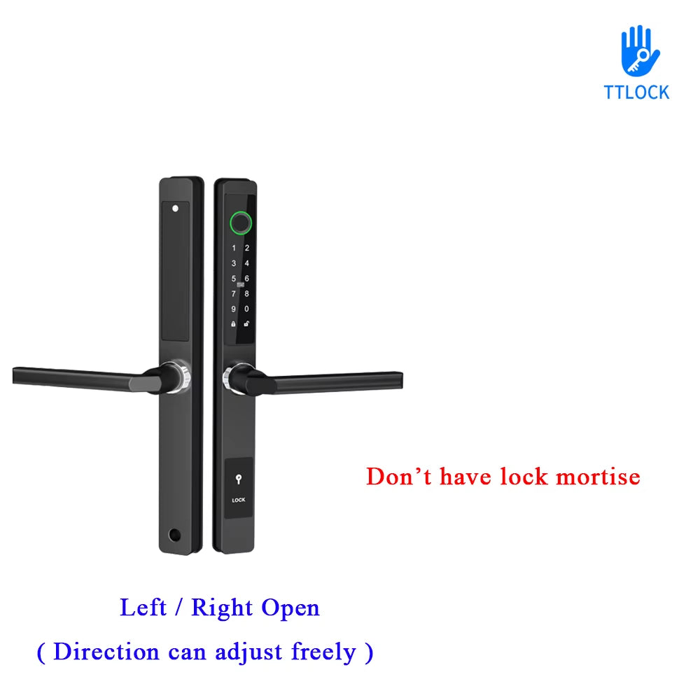 Waterproof Smart Lock – Fingerprint, Password & Card Access for Sliding Doors