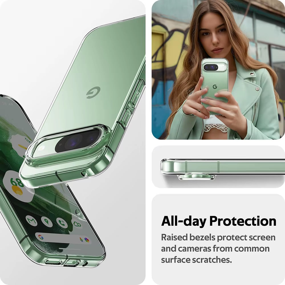 Silicone Soft Ultra Thin Case for Google Pixel 9 8A 8 7 7A 6A 6 Pro XL Clear Shell Transparent Back Cover for Google 8 a 9 XL