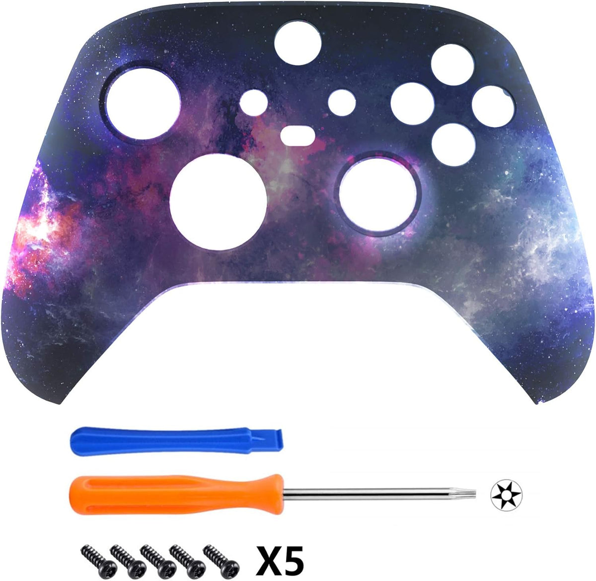 Custom Shell for Xbox Series X & S Controller, Nebula Galaxy Replacement Cover Front Housing Cover for Xbox Core Controller Wireless